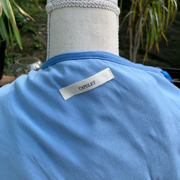 Capulet / Revolve Chambray One Shoulder Ruffle - Picture 6 of 9